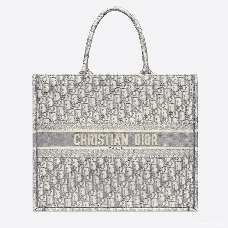 Cheap Dior Grey Oblique Canvas Motif Tote Book 0723 Luxury